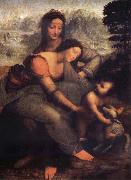 LEONARDO da Vinci The Virgin and the Nino with Holy Ana oil painting artist